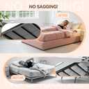 20mm Heavy Duty MDF Bunkie Board Full Size (54"x75") w/ Foam Padding, Low Profile Bed Board for Sagging Mattress, Noise Minimizing & Breathable for Platform, Slatted and Metal Frames