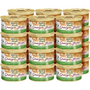 Purina Fancy Feast Gravy Lovers Salmon Feast in Seared Salmon Flavor Gravy Can 85g (24 Cans)Best By APR 202