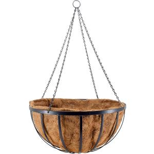 Arcadia Garden Products Round Hanging Planter Basket with Coco Liner 24 Inch