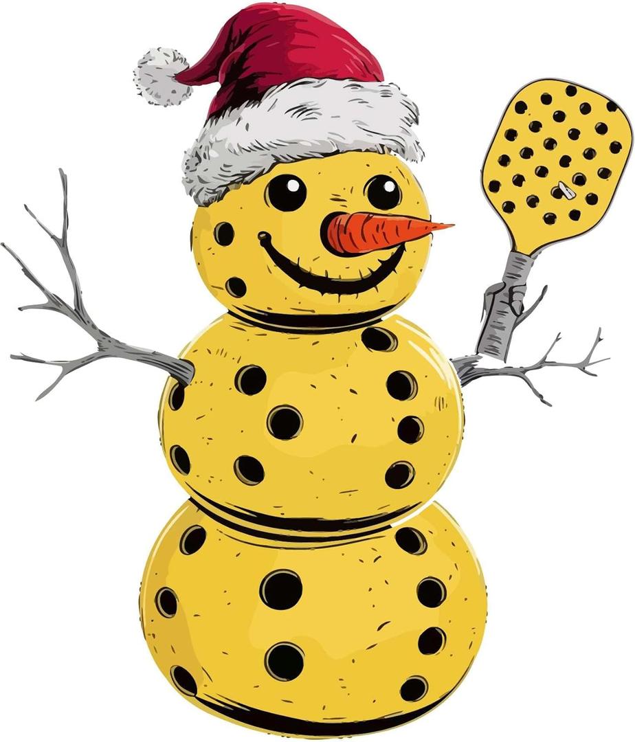 Family Vibrant Cartoon Wall Decal Decoration Cute Yellow Snowman Cool Winter Snowman Holiday Decoration Holiday Gift Lasts Years and Easily Removable - Size: 18 in(W) x 20 in(H)