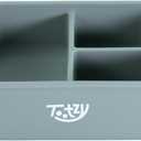 Premium 3-Compartment Silicone Bento Box 25 oz  Reusable, Leakproof, BPA-Free  Microwave & Dishwasher Safe  Food Container for Kids, Adults & Pets  Great for School, Office, Travel & Walks (Gray)