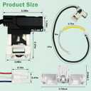 Upgraded W11307244 W10682535 Washing Machine Lid Lock Assembly Replacement WTW4816FW2 WTW4955HW1 WTW5000DW1 WTW5000DW2 WTW5000DW3 NTW4516FW3 NTW4605EW0 RTW4516FW1 RTW4516FW2 MVWC565FW2 MVWC565FW0