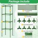 4 Pack Square Tomato Cages for Garden, 60 Inch Adjustable Tomato Stakes, Metal Tomato Trellis, Garden Plant Support for Potted Climbing Plants, Vegetables Flowers Fruits, Raised Garden Bed
