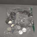 300 Pcs 58mm/2.28 inch Button Maker Supplies, 58mm Button Supplies Parts, (Approx. 2.25 inch) Round Badge Blank Button Pins, Includes Metal Pin Back Cover, Metal Cover, Clear Film