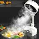 Portable Range Hood for Kitchen Cooking, Exhaust Fan with Filter for Fumes  Low Noise, Ventilation for Indoor BBQ, RV, Camping, Workbench, Stovetop, Cordless & Rechargeable (White) (Rechargeable Battery Version)