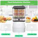 Homdox Food Dehydrator for Jerky & Fruit, 8 BPA-Free Trays, 72H Timer & Temp Control 158F, 400W Dehydrator Machine for Herbs, Veggies, Meat, Dog Treats, Fruit Roll Sheet Included