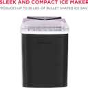 Frigidaire EFIC123-SSBLACK Compact Countertop Ice Maker, 26lbs of Ice per Day, Black Stainless