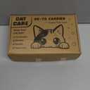 Cat Carrier Pouch, Soft Cat Grooming Restraint Bag for Vet Visits, Nail Trimming & Medication, Comfortable Cats Carry Bag with Bottom Support for Car Travel, Grey,L