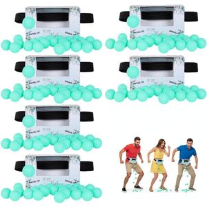 6 PC Swing Ball Game Set for Party Gatherings, Novelty Twerk Game Include Cardboard Boxes & 50 Green Balls, Twerk Pong Activities for Adult Indoors Outdoors Party
