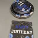 96Pcs 11th Birthday Decorations for Boys Blue Black 11th Birthday Plates and Napkins Disposable It's My 11th Birthday Tableware Set for Kids Teenager 11 Years Old Party Supplies Serves 24
