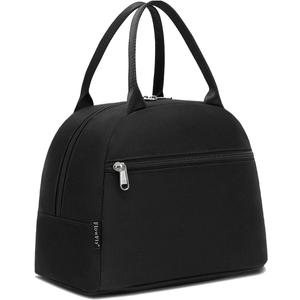FlowFly Insulated Lunch Cooler Bag - Tote Bag Organizer for Women/Men, Black
