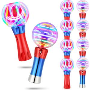 Jerify Light up Toys Spinner Wands LED Flashing Magic Ball Glow Spinner Wands Fun LED Spin Sensory Toys for Birthday Game Party Favor Carnival Prize(10 Pcs,Classic Style)