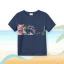 PATPAT Family Matching Outfits Mommy and Me Dresses Hawaiian Tropical Vacation Beach Spaghetti Strap Dress and Shirt, Size Toddler 3-4Y