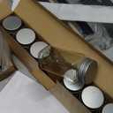 SpaceAid Spice Drawer Organizer with 28 Spice Jars, 386 Spice Labels, 4 Tier Seasoning Rack Tray Insert for Kitchen Drawers, 13" Wide x 17.5" Deep