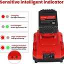 Rapid Battery Charger Station for Milwaukee M18 Charger Compatible with Milwaukee 18V Lithium Battery