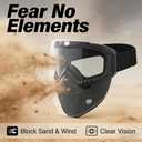 Motorcycle Face Mask Full Face,Dirt Bike Goggles Motocross, ATV, Offroad, Riding Racing Goggles for Men & Women