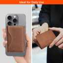 for Magsafe Wallet, Magnetic CardHolder with Adjustable Stand, Phone Card holder with 6 Card Slots, Magnetic Wallet for iPhone 16/15/14/13/12 Series, Not for iPhone 13/12 Mini (Brown)