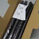 Extra Long Curtain Rod for Windows 30 to 240 inch, Heavy Duty Curtain Rods with Modern End Caps, 1 inch Black Drapery Rods Set for Outdoor Patio, Adjustable Curtain Rod for Room, Black