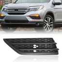 BXZ Front Bumper Insert Cover Fog Light Cover Left Hand Side Driver LH for 2016 2017 2018 Honda Pilot