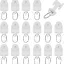 50PCS Curtain Glider Hooks, Track Rail Runner, Mute Wheel Rollers, Ball Pulley Windows Shower Curtain Tracks, Ceiling Glider