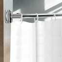 Chrsouly Adjustable Curved Shower Rod, 42-72 inches Extra Wide Shower Curtain Rod, Rust proof, Premium Stainless Steel, Curved Shower Curtain Rod for Bathroom, Need to Drill, Silver