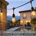 100FT S14 Outdoor String Lights, 64+4 Shatterproof Bulbs 2W, 1.5FT Spacing IP65 Waterproof| Dimmable with Remote, Heavy-Duty, Include Screw & Zip Ties for Patio Backyard Holiday Outside