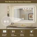 LED Bathroom Mirror 24"x30" Inch Brushed Gold Metal Frame Lighted Bathroom Vanity Mirror with Lights, Brighter Frontlit and Backlit Light up Anti Fog Mirror, 3-Color Dimmable, Memory Function