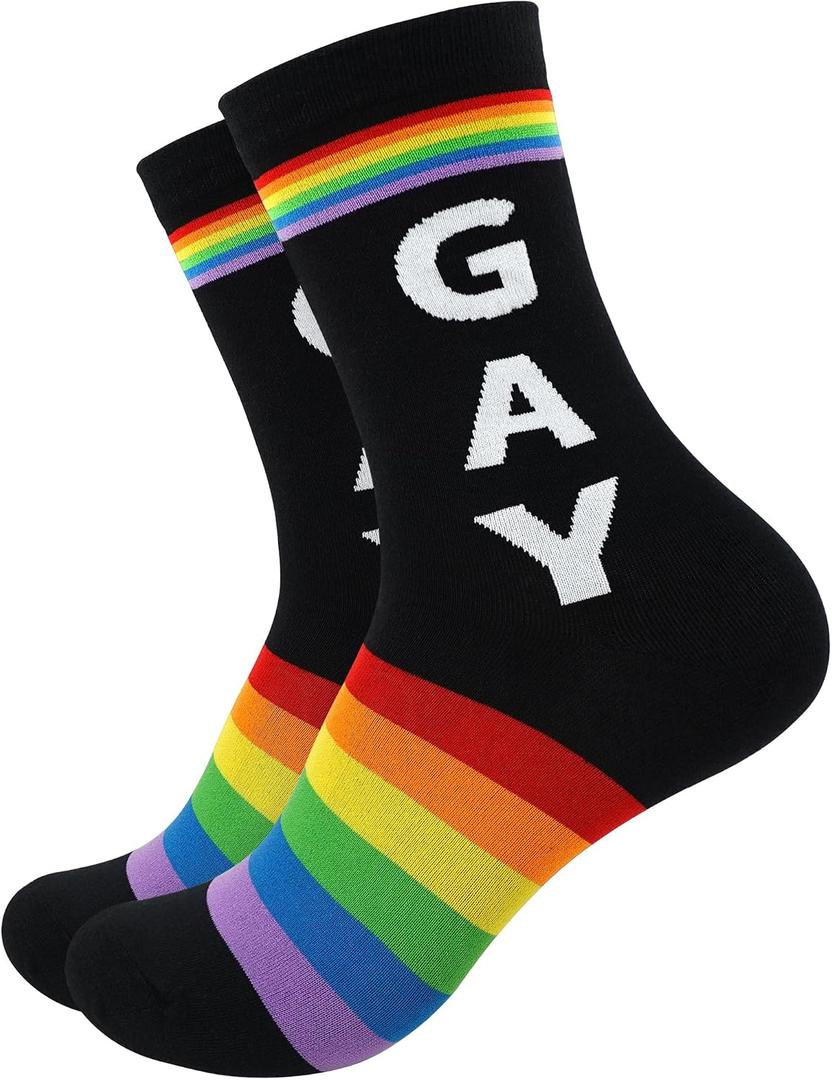 Holiday Crew Socks Seasonal Funny Knitted Sock Soft Warm Medium Stockings Gifts for Women and Men (Black)