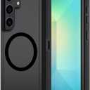 Magnetic Case for Galaxy S24 5G case,Samsung S24 Heavy Duty case,[Military Grade Protective ],[Shockproof] [Dropproof] [Dust-Proof], (Black-MAG)