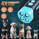 Upgraded Ultrasonic Dog Bark Deterrent, 4+1 Head with Sound Alarm Manual Frequency Adjustable No Shock Humane Training Device for Small/Medium/Large Dogs