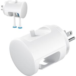 Wireless 2-in-1 Charger Station Compatible with Philips Sonicare Electric Toothbrush, 3-Port US Wall Fast Charging with 2 Toothbrush Holders for HX3000/HX6000/HX8000/HX9000 Series, IPX6, White