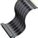 PCI-E 4.0 Riser Cable, Compatible with RTX4090, RTX4080, RX7900XTX, PCIe 4.0 x16 High Speed Flexible Extender Card Extension Port 90 Degree Adapter, 250mm Black