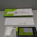 seenda Bluetooth Keyboard and Mouse Combo for Mac, SKM64-2 Rechargeable Slim Wireless Keyboard Mouse Compact, 3 Multi-Device Connection, Compatible for Mac, MacBook Pro/Air, iPad, iPhone, White Silver