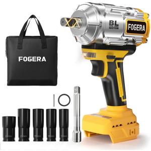 Cordless Impact Wrench 1/2 Inch - Compatible with Dewalt 20V Batteries, 1100 Ft-lbs (1500N.m) High Torque Impact Driver, Brushless Impact Gun with 3 Speed Modes & LED Light (Battery Not Included)