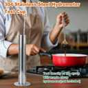 Stainless Steel Maple Syrup Hydrometer Test Cup for Sap Processing with Cleaning Brush, 10-Inch Test Cup for Precision Density Readings