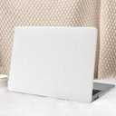 Seorsok Compatible with MacBook Pro 13 inch Case M2 2023,2022,2021-2016 A2338 M1 A2251 A2289 A2159 A1989 A1708 A1706,Elegant Leather Plastic Hard Shell Case with Transparent Keyboard Cover,White