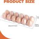 120 Pcs 12 Count Plastic Egg Cartons Cheap Bulk, 2x6 Grids Clear Empty Egg Cartons, Clear Egg Containers for Fresh Chicken Eggs for Chicken Farm Business Market, Refrigerator Use, 28.2 x 10 x 7 cm