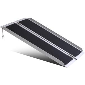 Portable Wheelchair Ramp 3FT,No-Slip Aluminum Folding Handicap Ramp 800lbs Load Capacaity,Wheel Chair ramp for Home Steps,Stairs,car