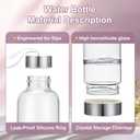 Crystal Water Bottle with 3 Changeable Stones-Amethyst, Rose Quartz & Clear Quartz Crystals,for Tea Lovers