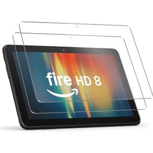 Screen Protector for 8 Kids / 8 Kids Pro Tablet 8 inch (2024/2022/2020 release), Tempered Glass Film, 2 Pack (transparent)