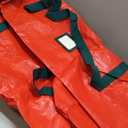 ZOBER 9 Ft Large Christmas Tree Storage Bag - Fits 9 Ft Artificial Trees - Plastic, Waterproof Christmas Tree Bag For Storage Box For Xmas - Strong, Durable Handles - Label Card Slot - Red