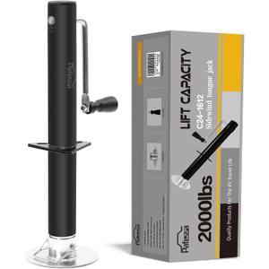 Trailer Tongue Jack 2000lb Lift Capacity, 15" Lift A-Frame Heavy Duty - Manual Sidewind Utility Trailer Jack for RV Camper