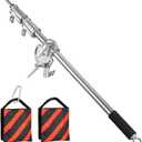 Pro Heavy Duty Extension Boom Arm Bar for Photography C Stand and Light Stand,Adjustable 42-97inch Crossbar Holding Arm with Sand Bag for Softbox,Strobe,Monolight,LED Video Light,Reflector ect.