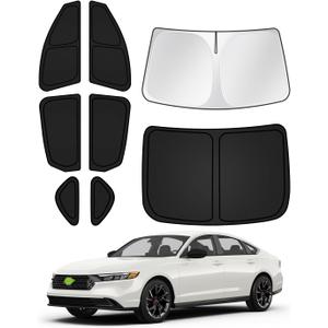 Sunshades for Honda Accord 2023-2025 2026 Accessories Windshield Sun Shade Side Rear Window Shade Cover Sun Visor Shield Privacy Protection Keep Vehicle Cool Black 8PCS