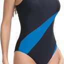 Women‘s Athletic One Piece Swimsuit Racerback Competitive Training Bathing Suit, L
