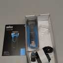 Braun Electric Series 3 Razor with Precision Trimmer, Rechargeable, Wet & Dry Foil Shaver for Men, Blue/Black, 4 Piece