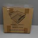 Storage 2Pack - 12.6in Metal Under Shelf Storage, Hanging Wire Basket Shelves, Undershelf Storage Basket for Kitchen Pantry Bookshelf (Black)