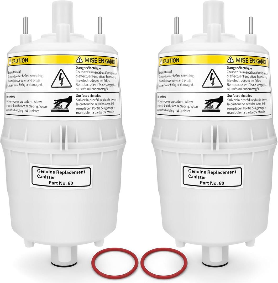 2PCS 80 Steam Canister Replacement for Steam Humidifier Canister Model 800 & 865 with Leak-Proof Seal O-Ring for Protect Your Family's Health (Pack of 2)