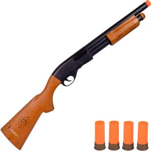 Sunny Days Entertainment Pump Action Blaster  with Realistic Sounds and Ejecting Play Shells | Hunting Role Play Toy | Cowboy Costume for Kids  Maxx Action, Wood Grain