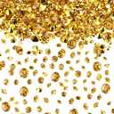 10000 Clear Wedding Table Scatter Confetti Crystals Acrylic Diamonds Rhinestones for Table Centerpiece Decorations Wedding Decorations Bridal Shower Decorations Vase Beads (Gold, 3 mm, 6 mm and 10 mm)